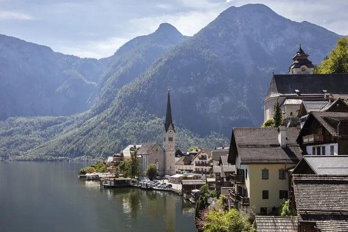 Gerahmter Druck : A, Hallstatt Gerahmter Druck : A, Hallstatt