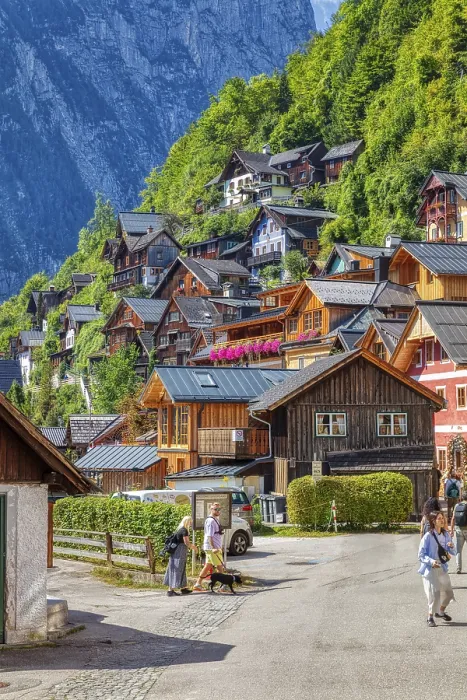 Gerahmter Druck : A, Hallstatt, hdr Gerahmter Druck : A, Hallstatt, hdr