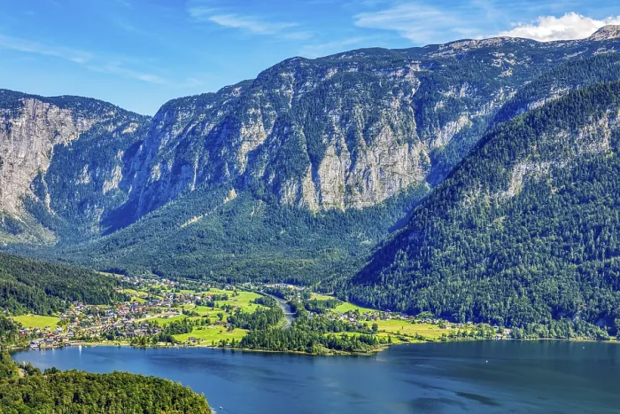 Gerahmter Druck : Ein, Hallstatt, hdr Gerahmter Druck : Ein, Hallstatt, hdr