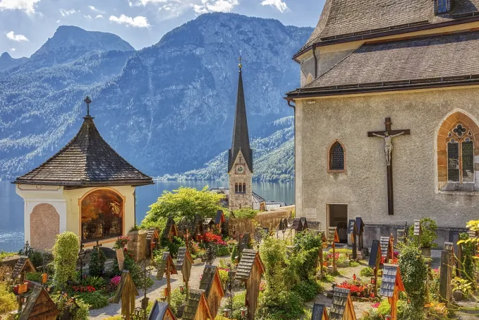 Gerahmter Druck : A, Hallstatt, hdr Gerahmter Druck : A, Hallstatt, hdr