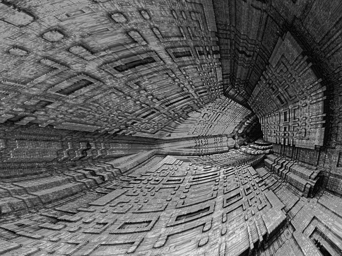 Gerahmter Druck : Abstrakter Technik-Style-Hintergrund - computer-generierter Fraktal Gerahmter Druck : Abstrakter Technik-Style-Hintergrund - computer-generierter Fraktal