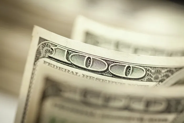 Gerahmter Druck : Abstract der 100-Dollar-Scheine Gerahmter Druck : Abstract der 100-Dollar-Scheine