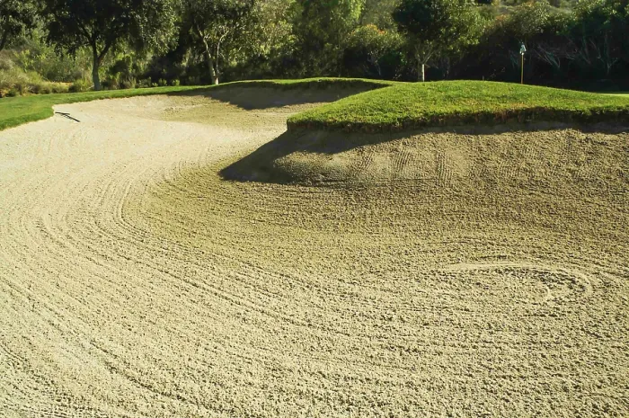 Gerahmter Druck : Abstract des Golfplatzes und Sandbunker. Gerahmter Druck : Abstract des Golfplatzes und Sandbunker.