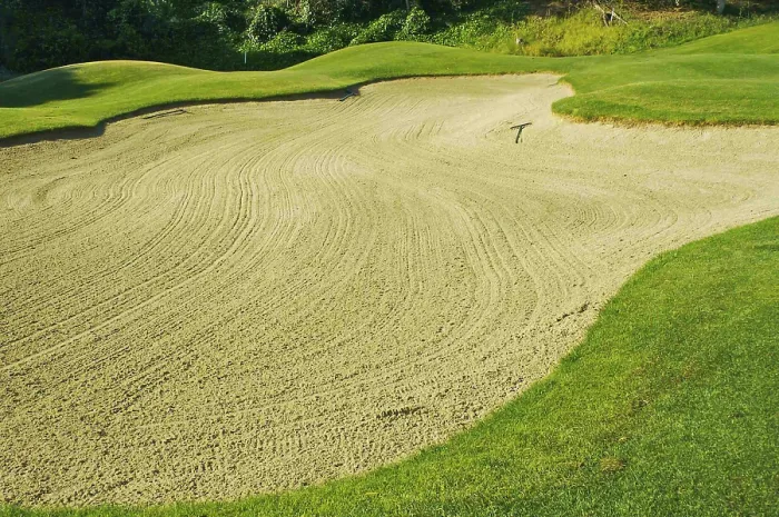 Gerahmter Druck : Abstract des Golfplatzes und Sandbunker Gerahmter Druck : Abstract des Golfplatzes und Sandbunker
