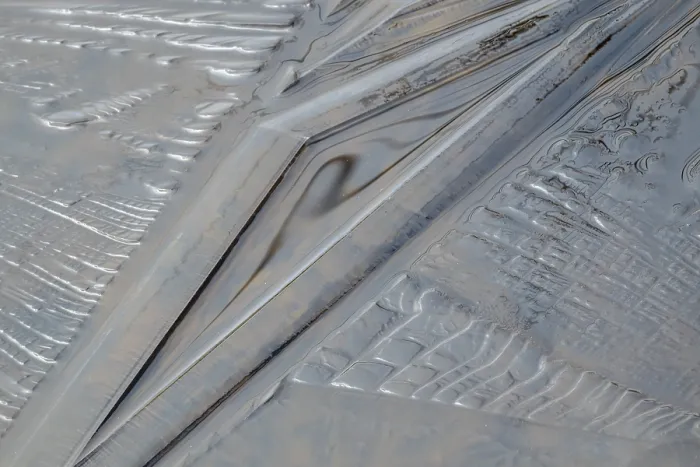 Gerahmter Druck : Abstrakte Eisskulpturen, Norrbotten. Gerahmter Druck : Abstrakte Eisskulpturen, Norrbotten.