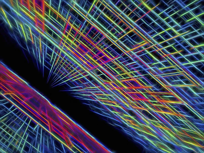 Gerahmter Druck : Abstrakter Neon-Tech-Style-Hintergrund - computer-generierte 3D-Illustration. Gerahmter Druck : Abstrakter Neon-Tech-Style-Hintergrund - computer-generierte 3D-Illustration.