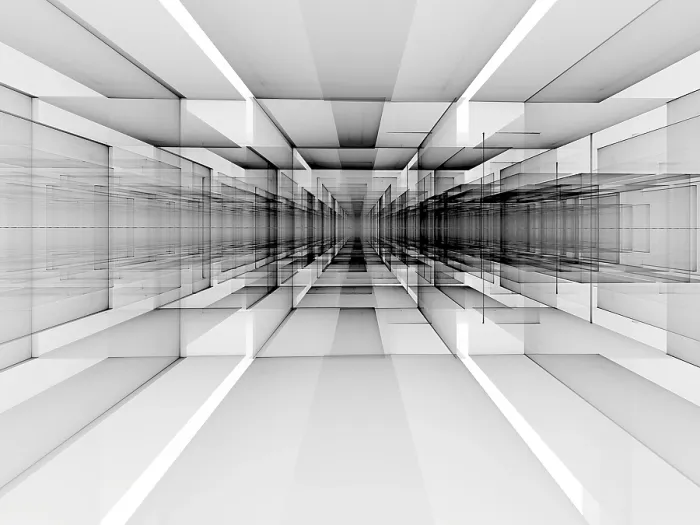 Gerahmter Druck : Abstrakter Perspektivtechnologie-Hintergrund - computer-generierte Abbildung. Gerahmter Druck : Abstrakter Perspektivtechnologie-Hintergrund - computer-generierte Abbildung.