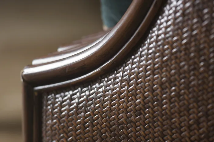 Gerahmter Druck : Abstrakter Rattan-Webgrund im Makro-Bild. Gerahmter Druck : Abstrakter Rattan-Webgrund im Makro-Bild.