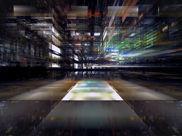 Gerahmter Druck : Abstrakte Technologie-Hintergrund mit Perspektiv-Effekt. Gerahmter Druck : Abstrakte Technologie-Hintergrund mit Perspektiv-Effekt.
