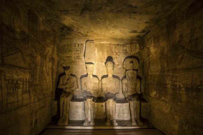 Gerahmter Druck : Abu-Simbel-Tempel, Pharaon Ramses II. Gerahmter Druck : Abu-Simbel-Tempel, Pharaon Ramses II.