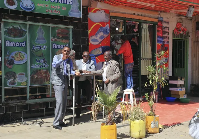 Gerahmter Druck : Addis Ababa, im Stadtzentrum. Gerahmter Druck : Addis Ababa, im Stadtzentrum.