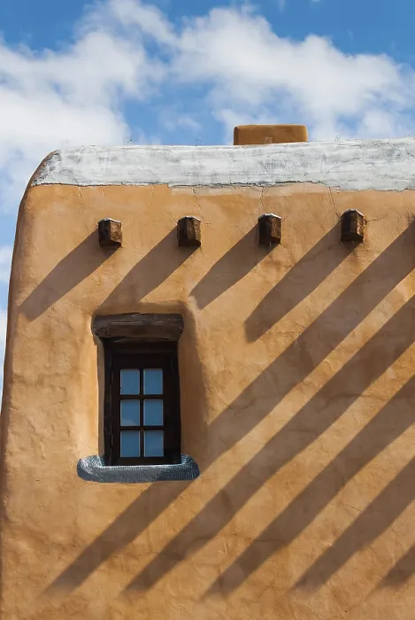 Gerahmter Druck : Adobe-Architektur, Haus, Fenster. Gerahmter Druck : Adobe-Architektur, Haus, Fenster.