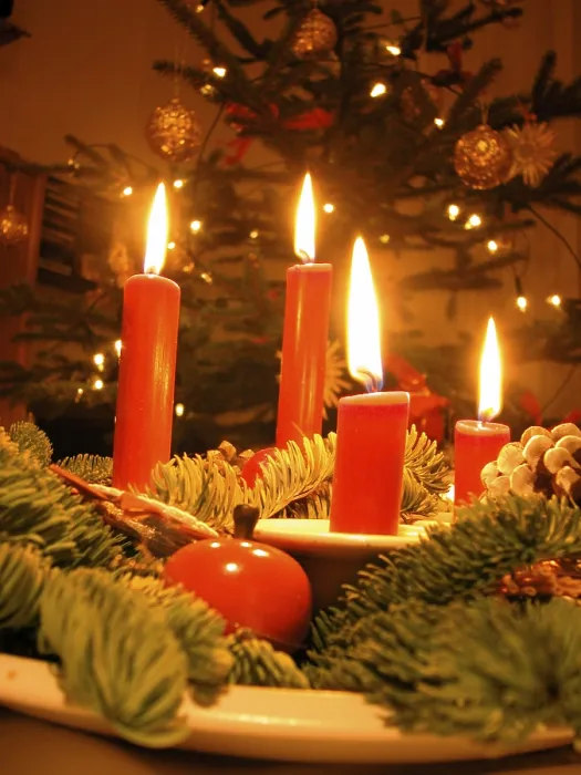 Gerahmter Druck : Adventkranz Gerahmter Druck : Adventkranz
