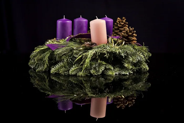 Gerahmter Druck : Adventskranz Gerahmter Druck : Adventskranz