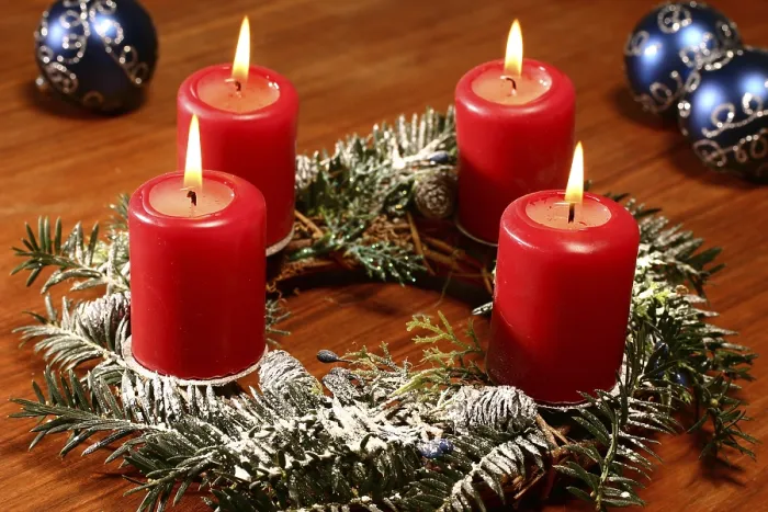 Gerahmter Druck : Adventkranz Gerahmter Druck : Adventkranz