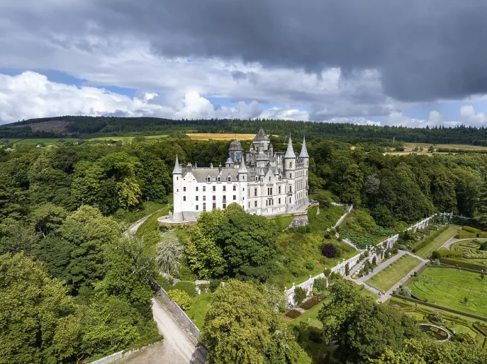 Gerahmter Druck : Luftaufnahme von Dunrobin Castle Gerahmter Druck : Luftaufnahme von Dunrobin Castle