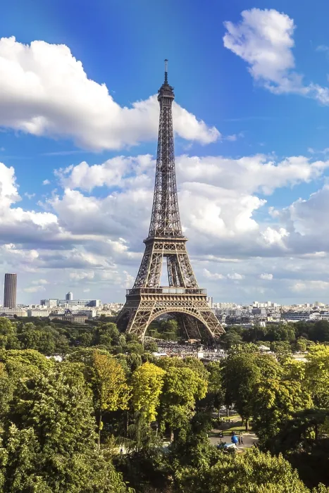 Gerahmter Druck : Luftaufnahme der Eiffelturm in Paris.