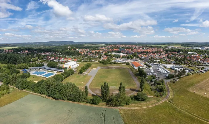 Gerahmter Druck : Luftbild über Harzgerode Gerahmter Druck : Luftbild über Harzgerode