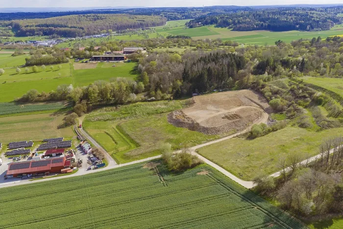 Gerahmter Druck : Luftbild eines Landschafts mit Äckern. Gerahmter Druck : Luftbild eines Landschafts mit Äckern.