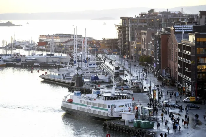 Gerahmter Druck : Aker Brygge in Oslo Gerahmter Druck : Aker Brygge in Oslo