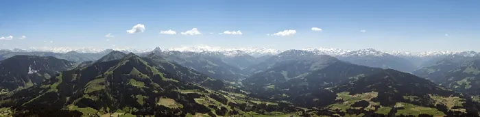 Gerahmter Druck : Alpen im Sommer, Panoramablick. Gerahmter Druck : Alpen im Sommer, Panoramablick.