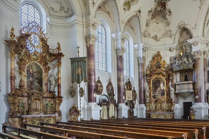 Gerahmter Druck : Seitengemächer und Kanzel, St. Andreas Gerahmter Druck : Seitengemächer und Kanzel, St. Andreas