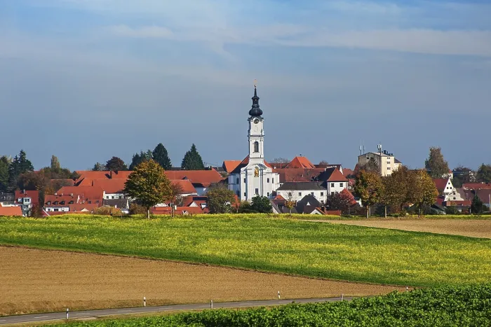 Gerahmter Druck : Altomünster mit Kloster