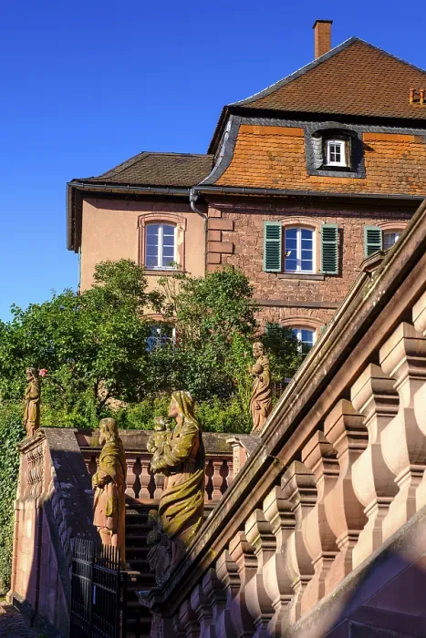 Gerahmter Druck : Kloster Amorbach, Mainfranken Gerahmter Druck : Kloster Amorbach, Mainfranken