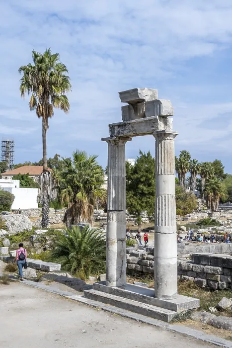 Gerahmter Druck : Antike Agora, Kos, Griechenland.