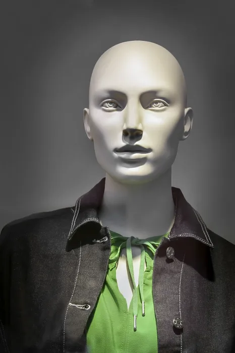 Gerahmter Druck : Androgyne Puppe mit Jackett Gerahmter Druck : Androgyne Puppe mit Jackett