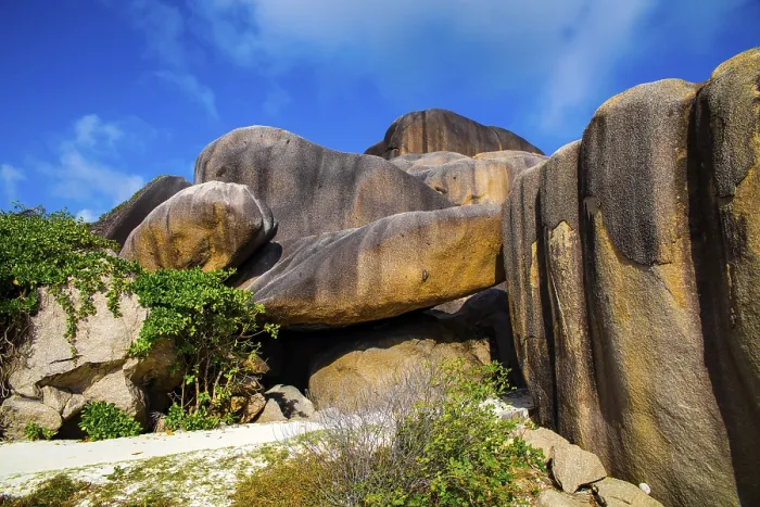 Gerahmter Druck : Anse Source d'Argent, Granitfelsstrand Gerahmter Druck : Anse Source d'Argent, Granitfelsstrand