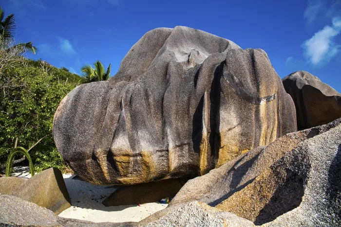 Gerahmter Druck : Anse Source d'Argent, Granitfelsstrand Gerahmter Druck : Anse Source d'Argent, Granitfelsstrand