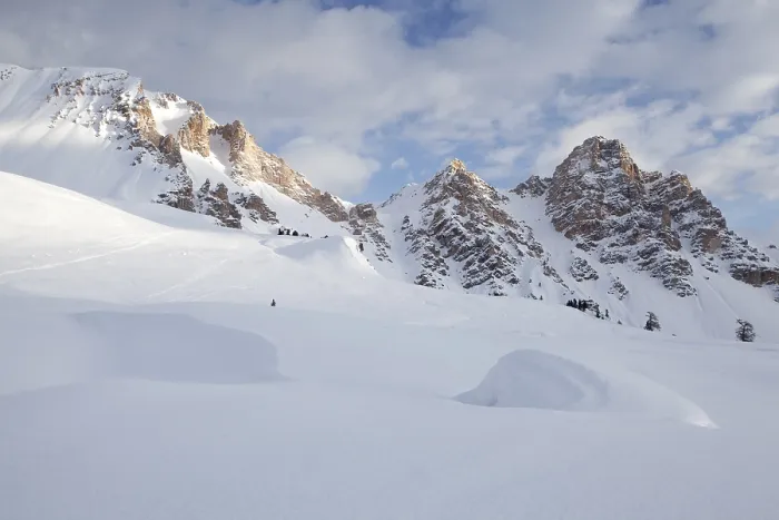 Gerahmter Druck : Antonispitze-Gipfel im Winter, Dolomiten. Gerahmter Druck : Antonispitze-Gipfel im Winter, Dolomiten.