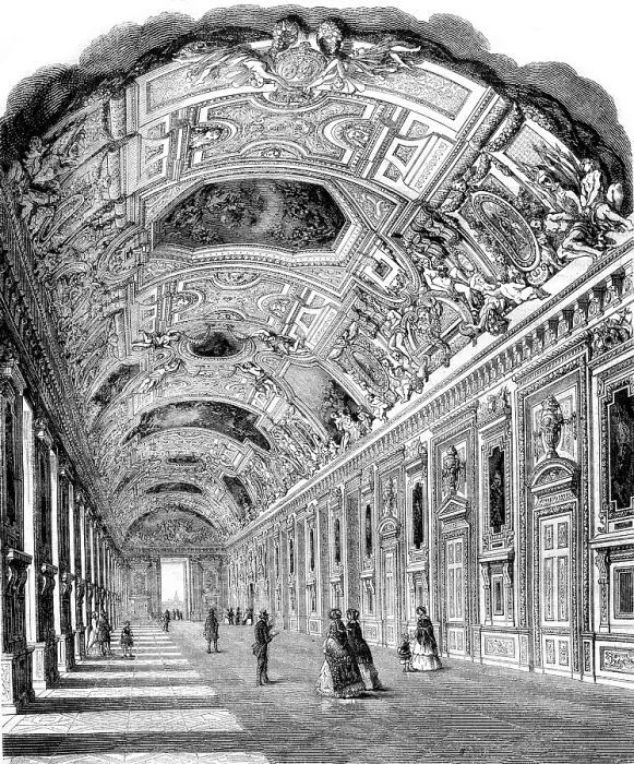 Gerahmter Druck : Die Apollo-Galerie im Louvre Gerahmter Druck : Die Apollo-Galerie im Louvre