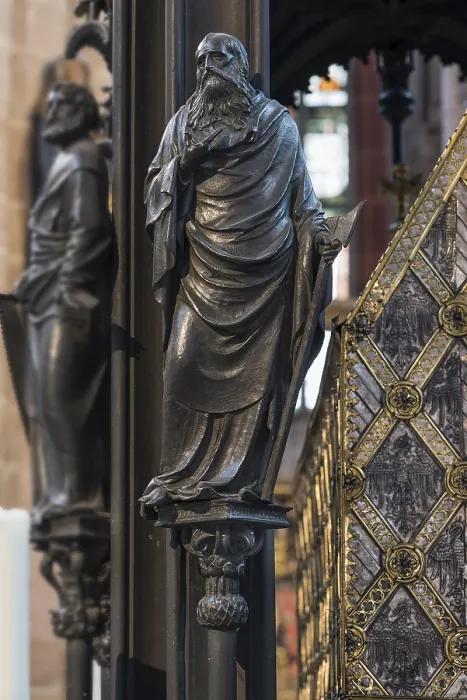 Gerahmter Druck : Apostel Matthias, Attribut der Axt. Gerahmter Druck : Apostel Matthias, Attribut der Axt.