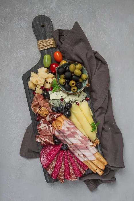 Gerahmter Druck : Vorspeise, Vorrat, Satz, Wurst Gerahmter Druck : Vorspeise, Vorrat, Satz, Wurst
