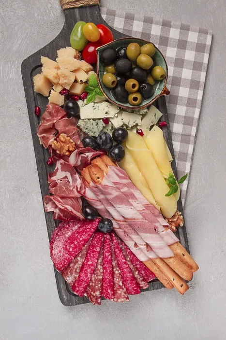Gerahmter Druck : Vorspeise, Vorrat, Satz, Wurst Gerahmter Druck : Vorspeise, Vorrat, Satz, Wurst