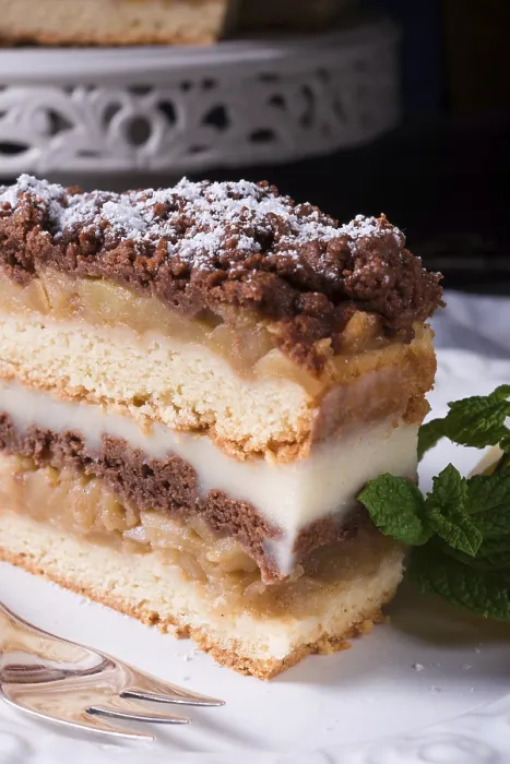 Gerahmter Druck : Apfelkremkuchen Gerahmter Druck : Apfelkremkuchen