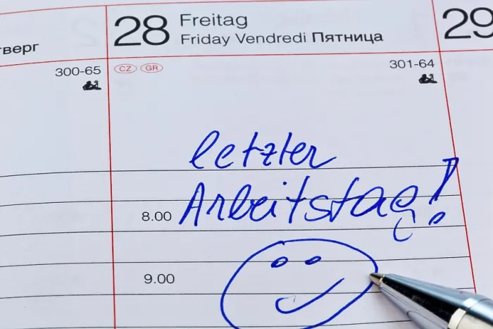 Gerahmter Druck : Terminplaner, letzter Arbeitstagseintrag. Gerahmter Druck : Terminplaner, letzter Arbeitstagseintrag.