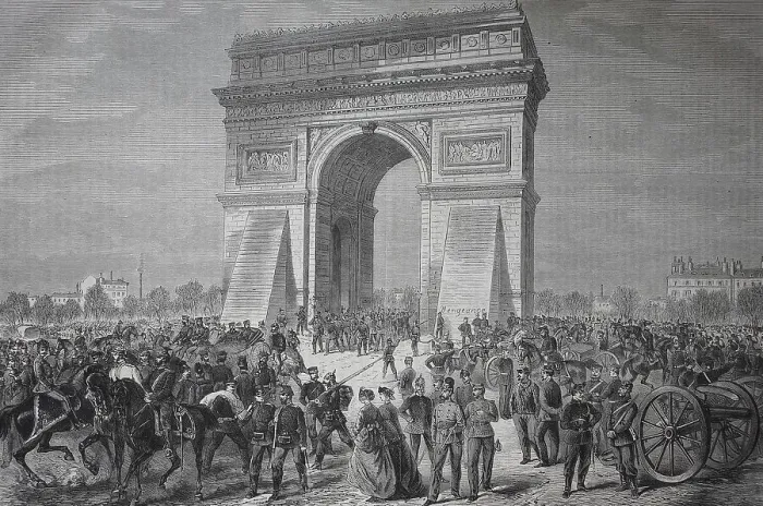 Gerahmter Druck : Auf dem Arc de Triomphe in Paris Gerahmter Druck : Auf dem Arc de Triomphe in Paris