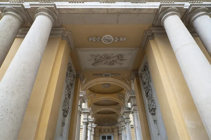 Gerahmter Druck : Spielplatz der Gloriette, erbaut 1775. Gerahmter Druck : Spielplatz der Gloriette, erbaut 1775.