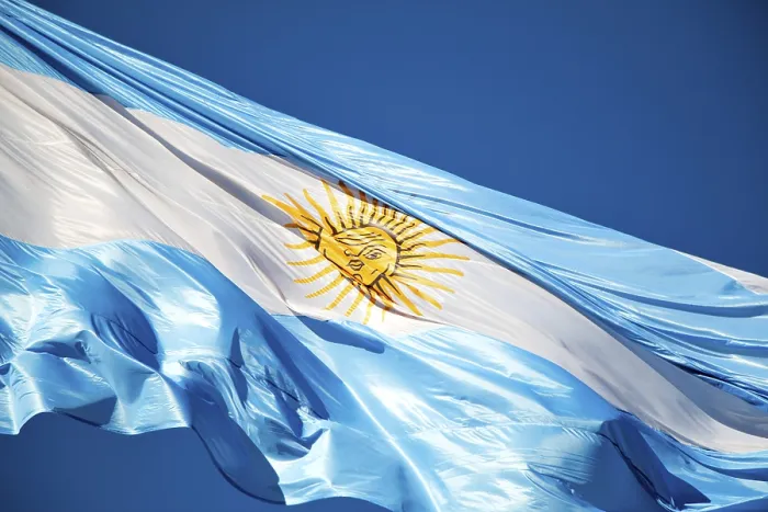 Gerahmter Druck : Argentinische Flagge Gerahmter Druck : Argentinische Flagge