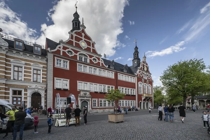 Gerahmter Druck : Arnstadt, Rathaus, Thüringen, Deutschland Gerahmter Druck : Arnstadt, Rathaus, Thüringen, Deutschland