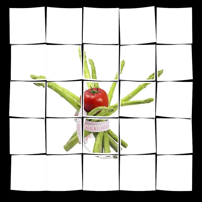 Gerahmter Druck : Spargel und Tomate mit einem Meter Umfang. Gerahmter Druck : Spargel und Tomate mit einem Meter Umfang.