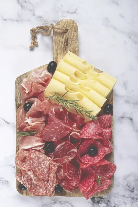 Gerahmter Druck : Gemischte Fleisch, Vorspeise, Prosciutto Gerahmter Druck : Gemischte Fleisch, Vorspeise, Prosciutto