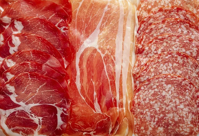 Gerahmter Druck : Sortiment, geschnittenes Fleisch-Vorspeise
