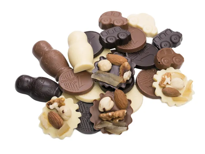 Gerahmter Druck : Sortiment leckere Schokoladen Gerahmter Druck : Sortiment leckere Schokoladen