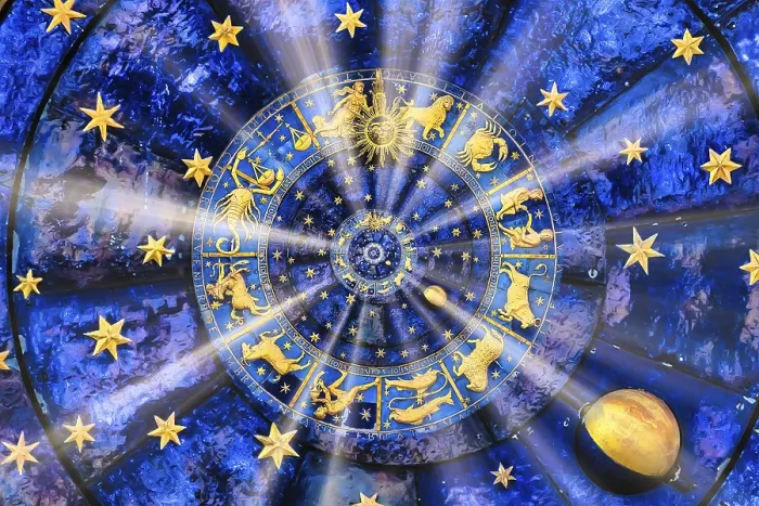 Gerahmter Druck : Astronomischer Hintergrund des Tierkreises. Gerahmter Druck : Astronomischer Hintergrund des Tierkreises.