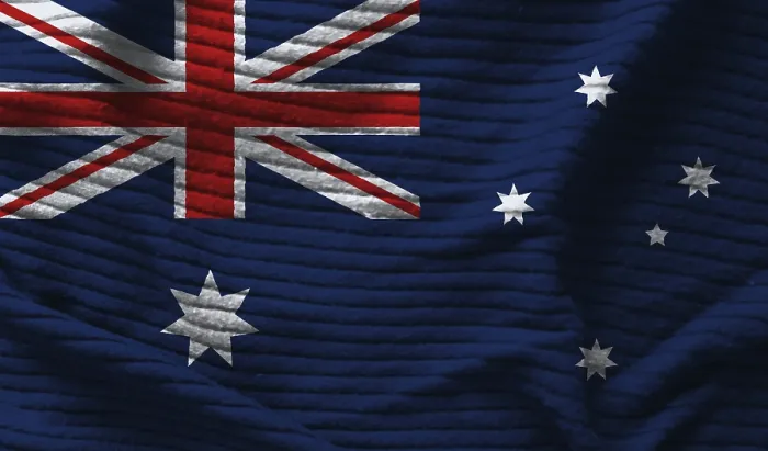 Gerahmter Druck : Australienflagge auf Hintergrund mit Texturen. Gerahmter Druck : Australienflagge auf Hintergrund mit Texturen.