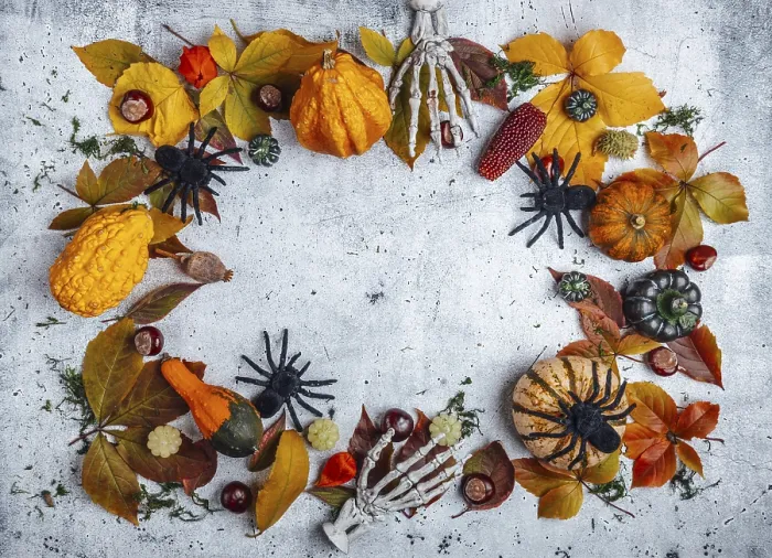Gerahmter Druck : Herbst, Hintergrund, mit Kürbis. Gerahmter Druck : Herbst, Hintergrund, mit Kürbis.